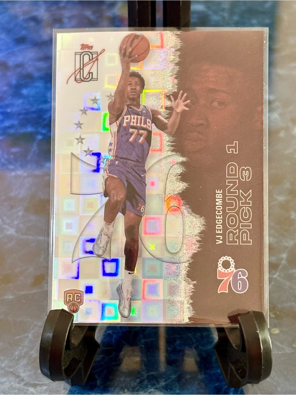 VJ Edgecombe Basketball card  Topps Class Signature Pandora Rookie Card 76ers
